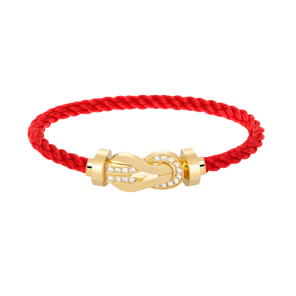 [Lucky Star]CHANCE LARGE 8 FIGURE BUCKLE HALF DIAMOND BRACELET GOLD