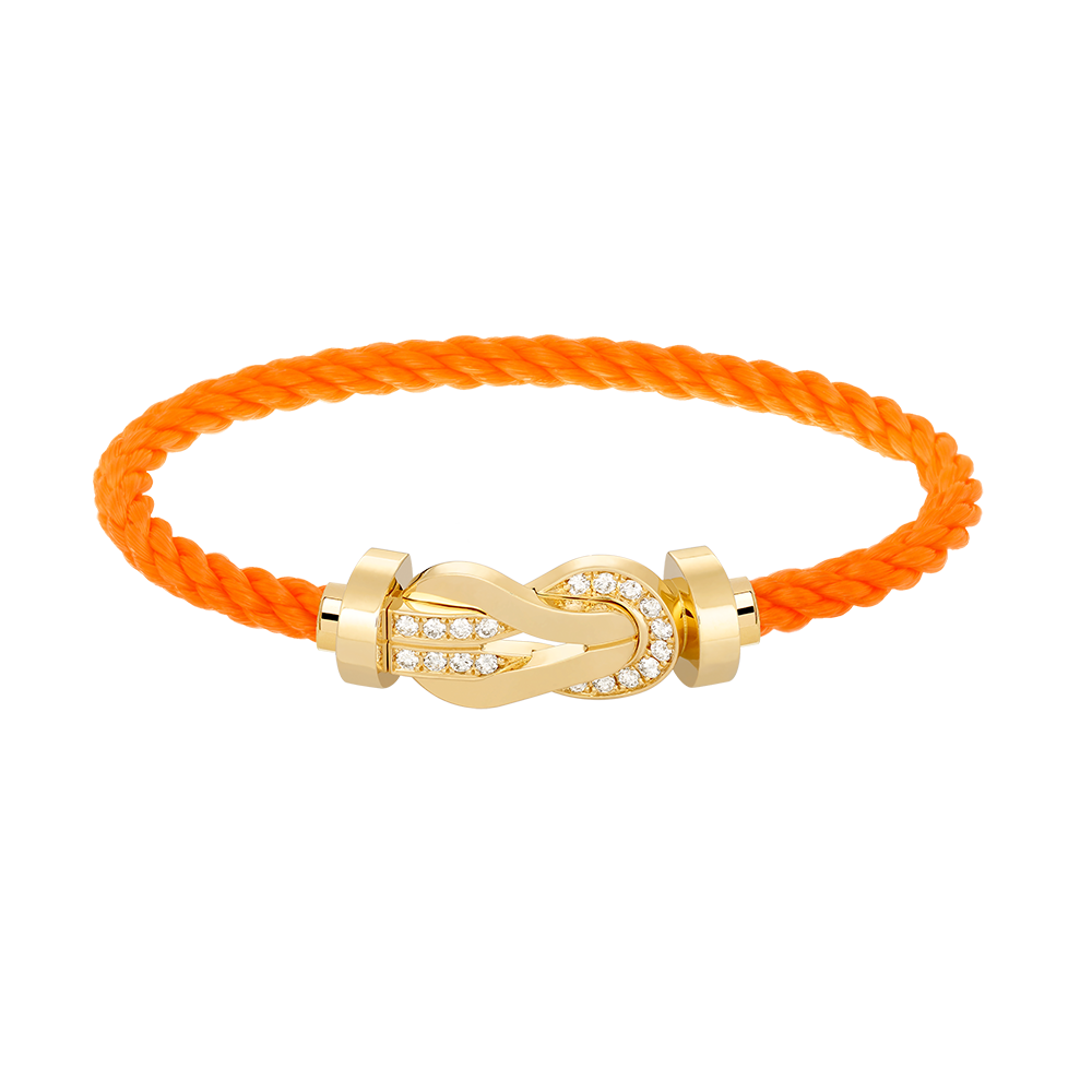 [Lucky Star]CHANCE LARGE 8 FIGURE BUCKLE HALF DIAMOND BRACELET GOLD