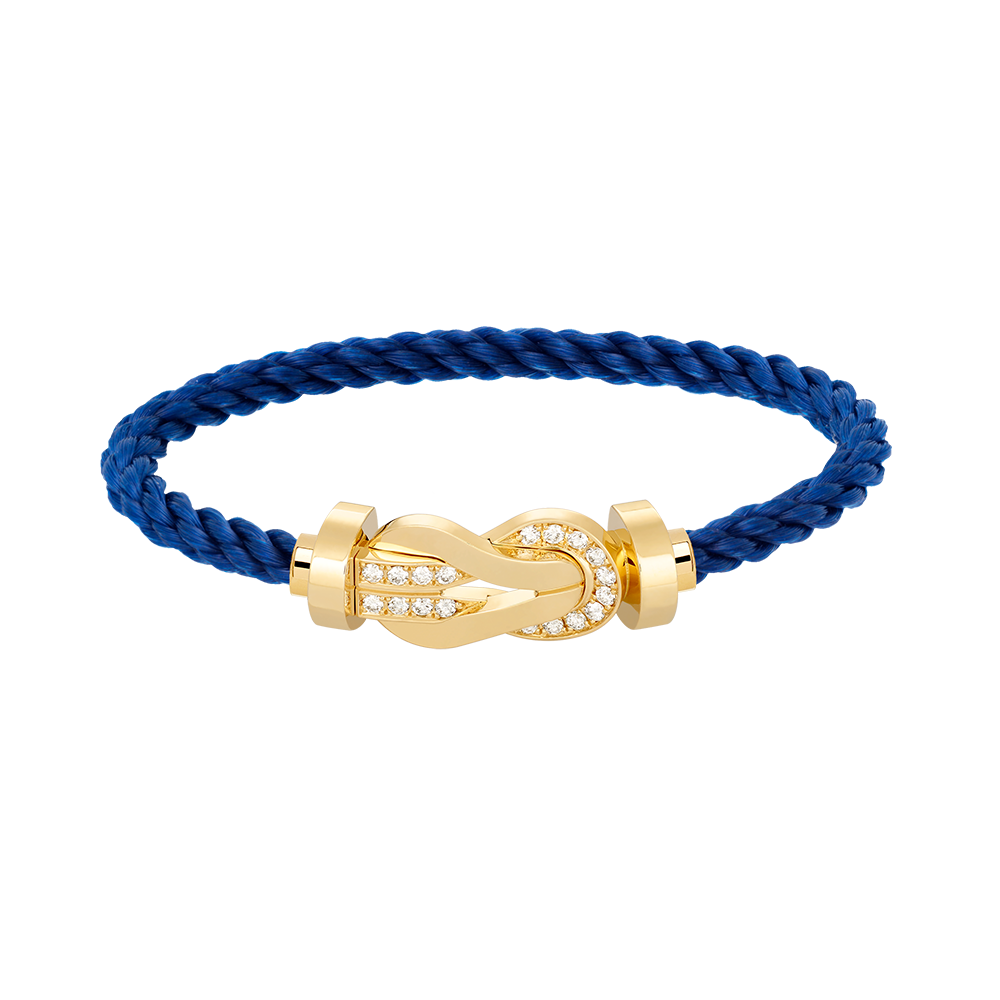 [Lucky Star]CHANCE LARGE 8 FIGURE BUCKLE HALF DIAMOND BRACELET GOLD