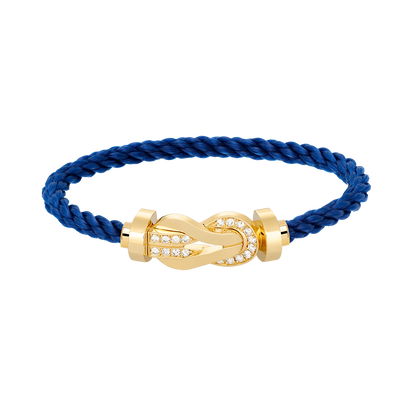 [Lucky Star]CHANCE LARGE 8 FIGURE BUCKLE HALF DIAMOND BRACELET GOLD