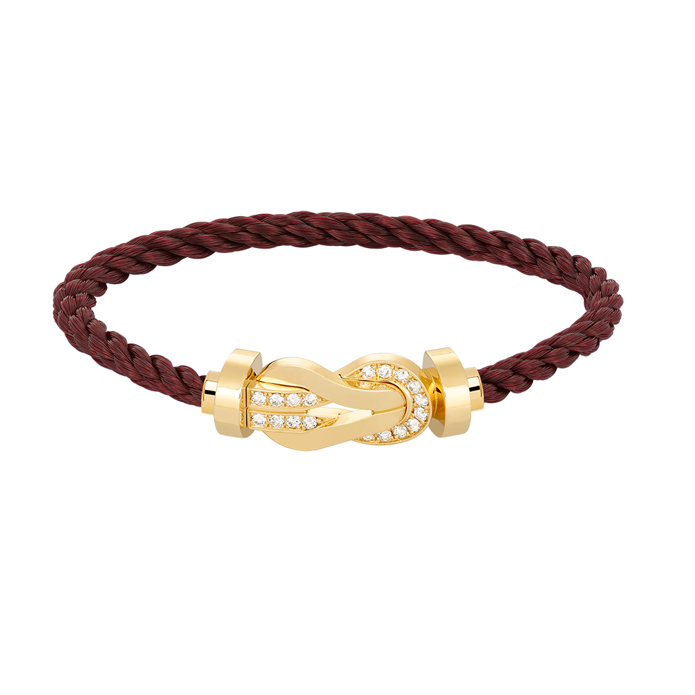 [Lucky Star]CHANCE LARGE 8 FIGURE BUCKLE HALF DIAMOND BRACELET GOLD