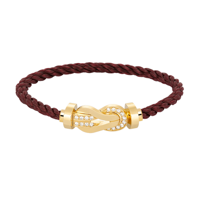 [Lucky Star]CHANCE LARGE 8 FIGURE BUCKLE HALF DIAMOND BRACELET GOLD