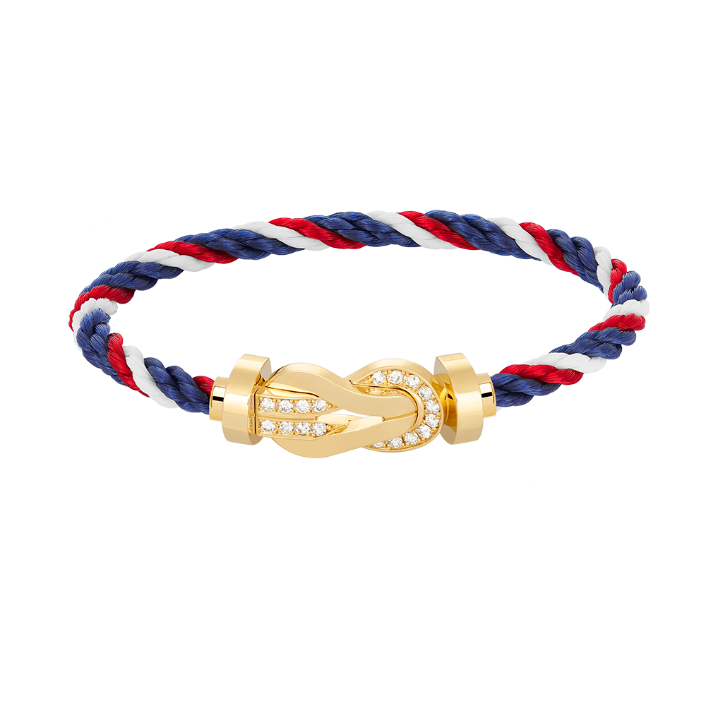 [Lucky Star]CHANCE LARGE 8 FIGURE BUCKLE HALF DIAMOND BRACELET GOLD
