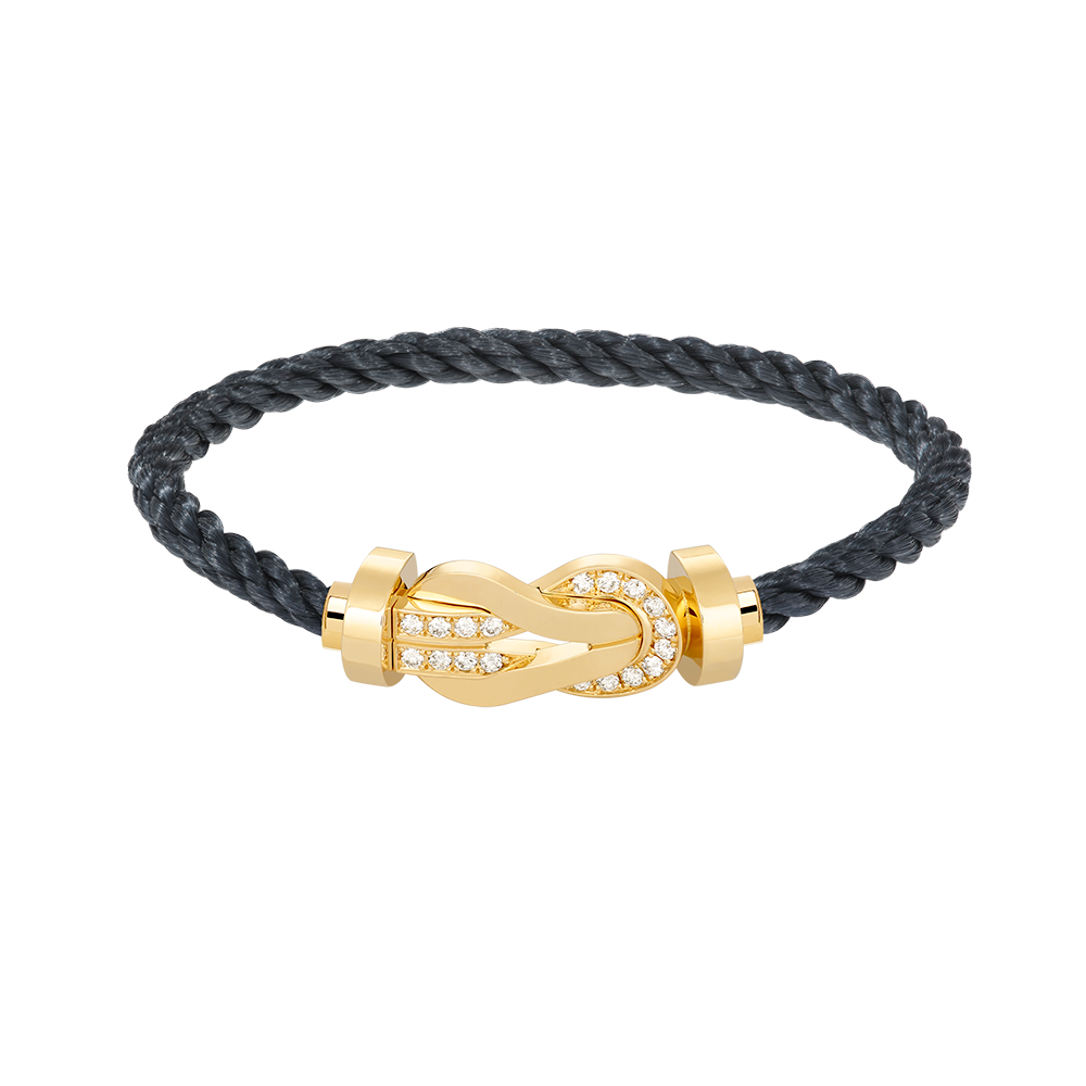 [Lucky Star]CHANCE LARGE 8 FIGURE BUCKLE HALF DIAMOND BRACELET GOLD