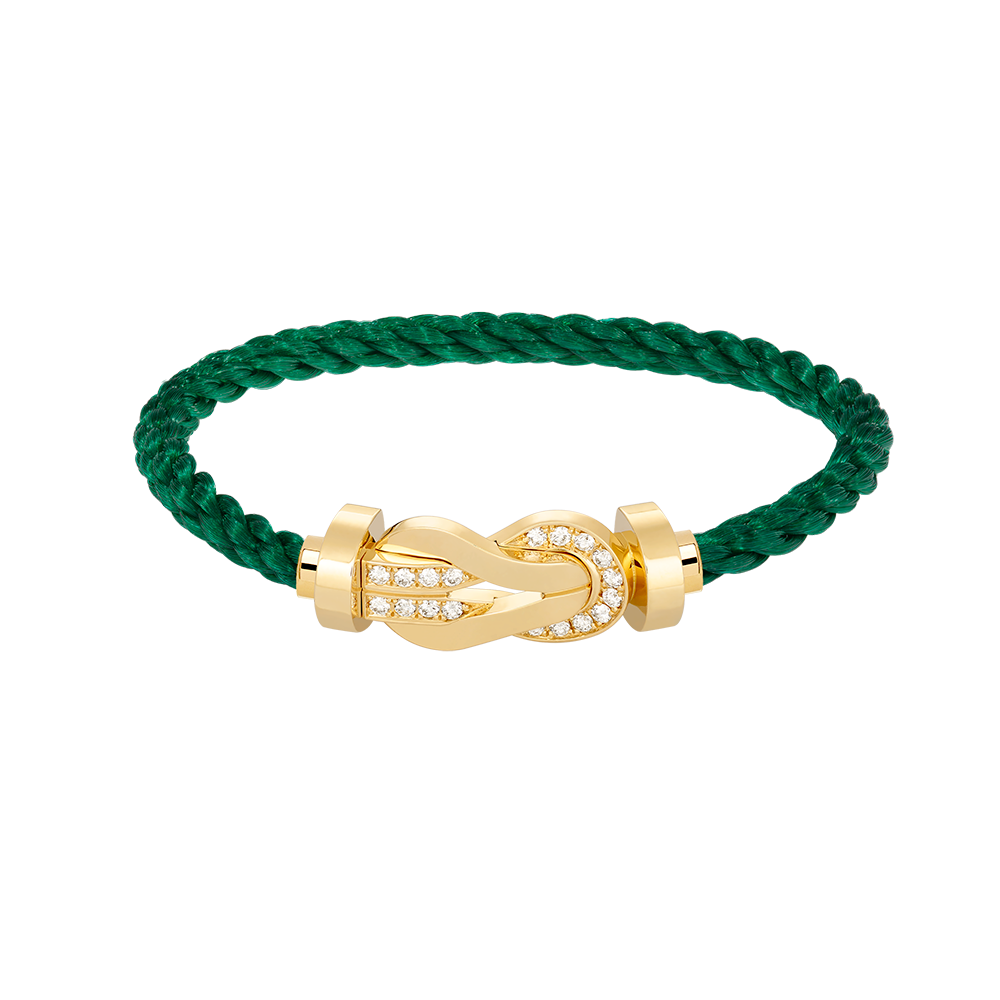 [Lucky Star]CHANCE LARGE 8 FIGURE BUCKLE HALF DIAMOND BRACELET GOLD