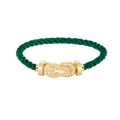 [Lucky Star]CHANCE LARGE 8 FIGURE BUCKLE HALF DIAMOND BRACELET GOLD