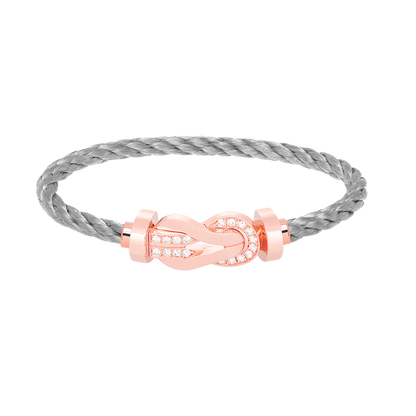 [Lucky Star]CHANCE LARGE 8 FIGURE BUCKLE HALF DIAMOND BRACELET ROSE GOLD