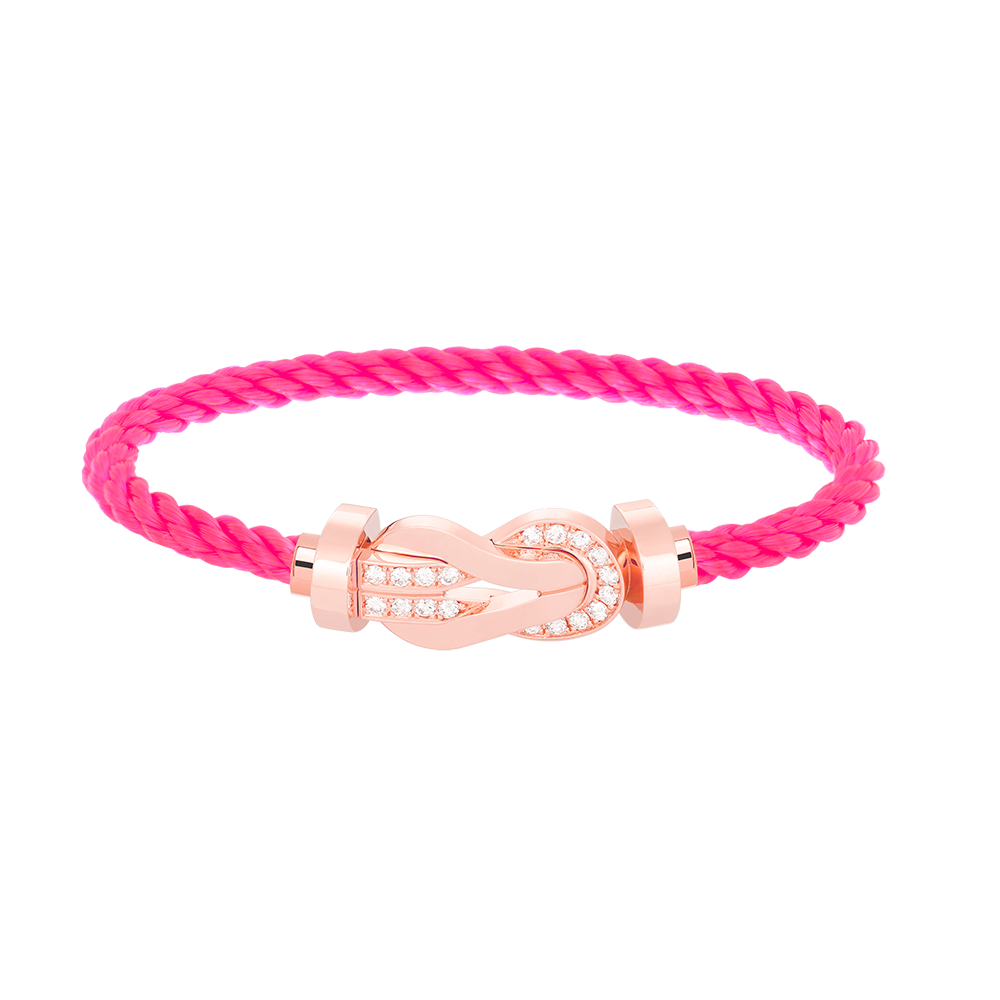 [Lucky Star]CHANCE LARGE 8 FIGURE BUCKLE HALF DIAMOND BRACELET ROSE GOLD