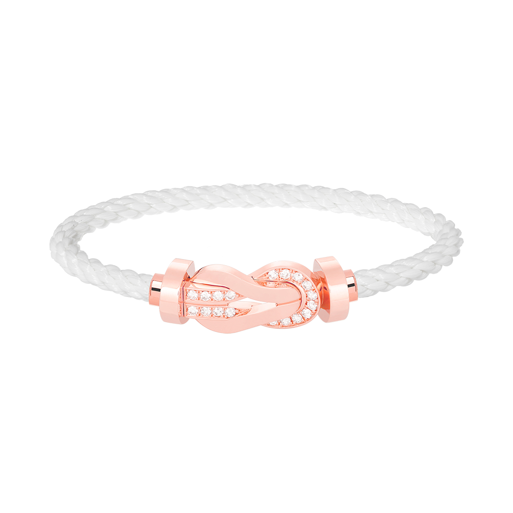 [Lucky Star]CHANCE LARGE 8 FIGURE BUCKLE HALF DIAMOND BRACELET ROSE GOLD