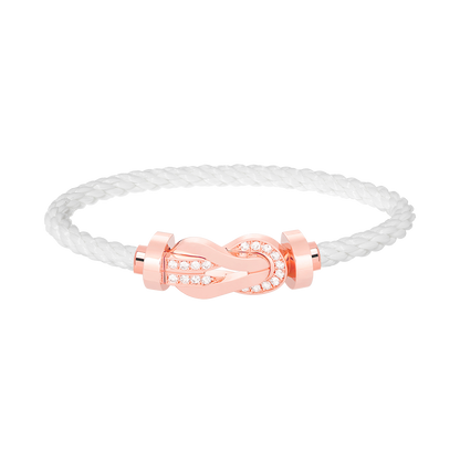 [Lucky Star]CHANCE LARGE 8 FIGURE BUCKLE HALF DIAMOND BRACELET ROSE GOLD