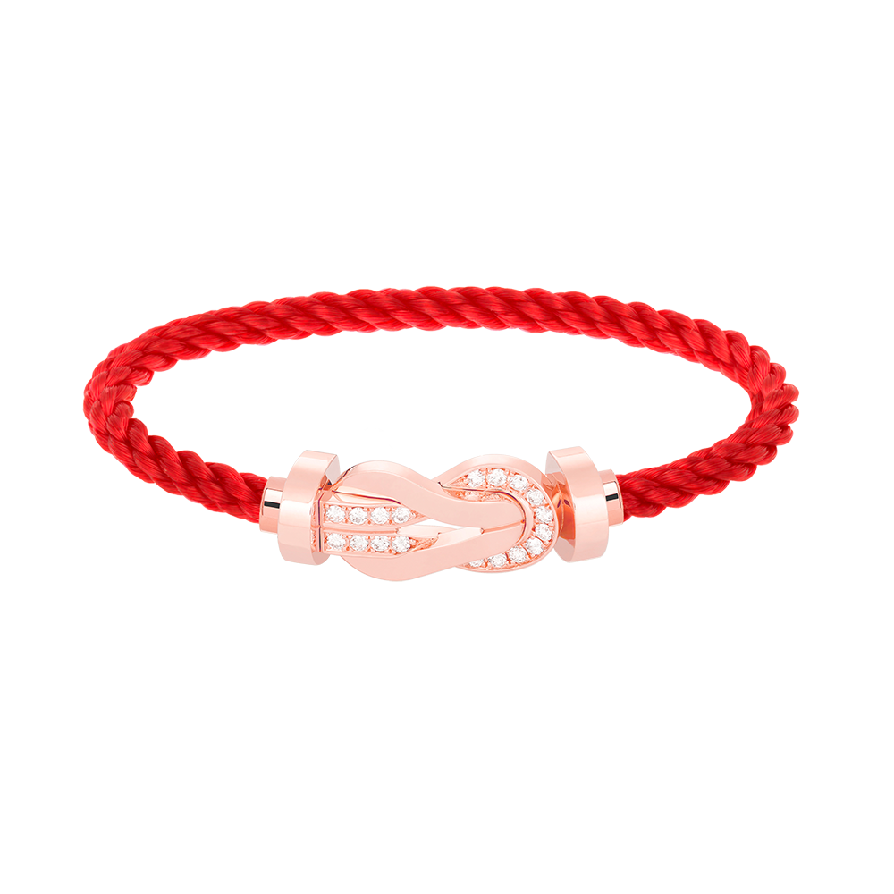[Lucky Star]CHANCE LARGE 8 FIGURE BUCKLE HALF DIAMOND BRACELET ROSE GOLD