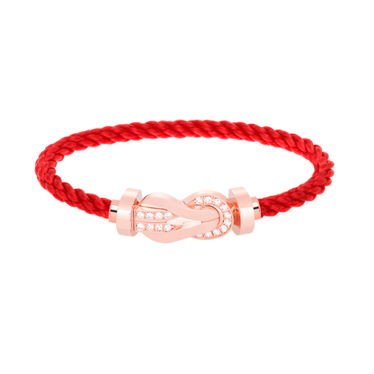 [Lucky Star]CHANCE LARGE 8 FIGURE BUCKLE HALF DIAMOND BRACELET ROSE GOLD