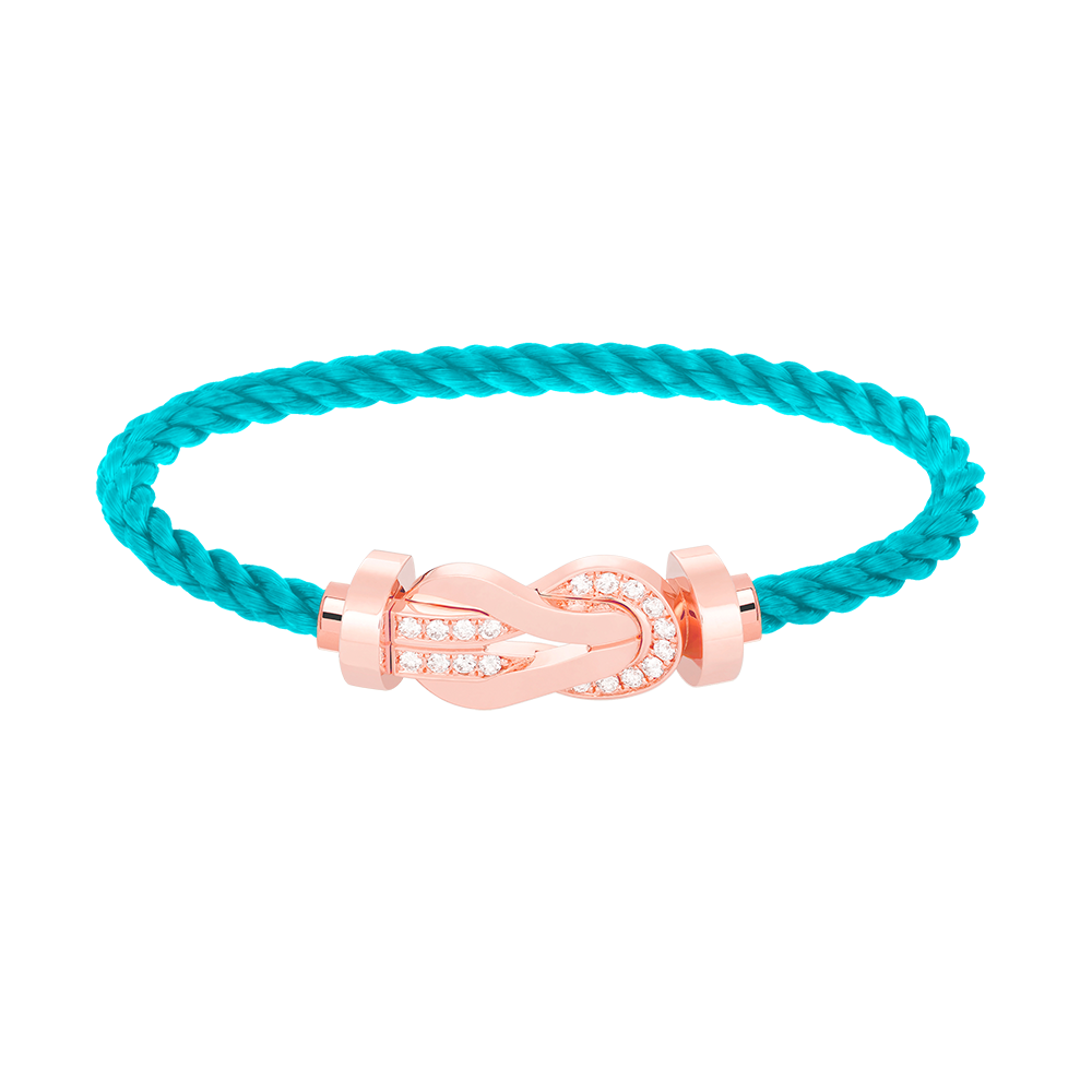 [Lucky Star]CHANCE LARGE 8 FIGURE BUCKLE HALF DIAMOND BRACELET ROSE GOLD