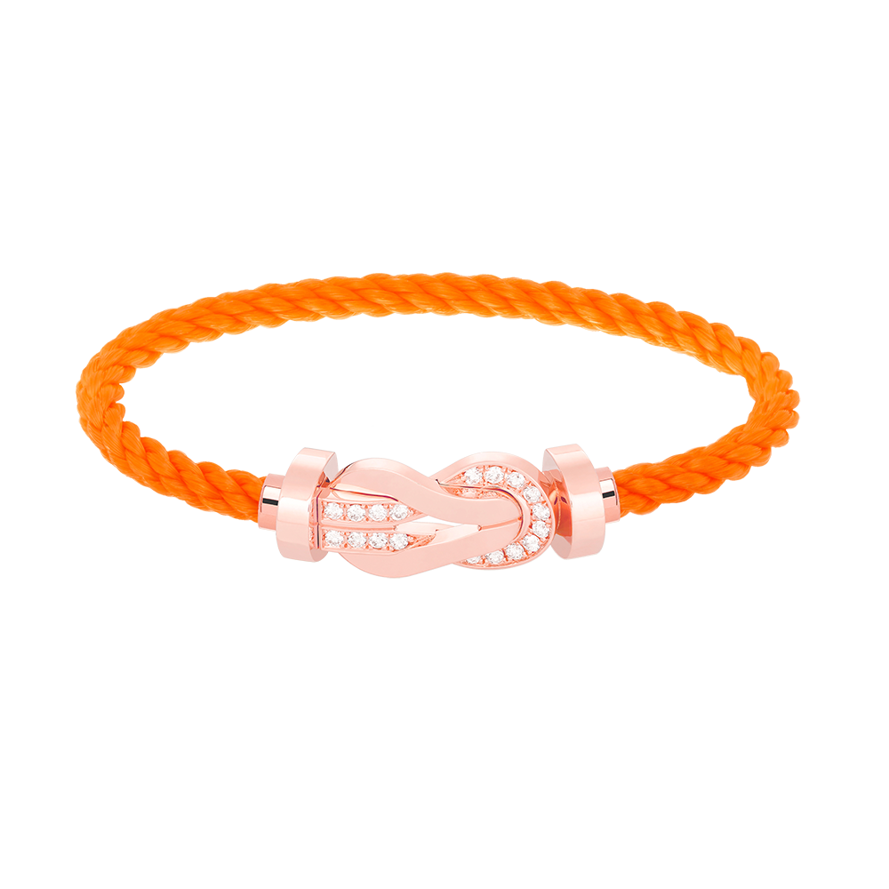 [Lucky Star]CHANCE LARGE 8 FIGURE BUCKLE HALF DIAMOND BRACELET ROSE GOLD