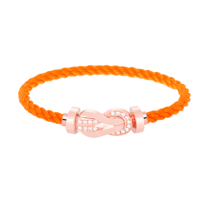 [Lucky Star]CHANCE LARGE 8 FIGURE BUCKLE HALF DIAMOND BRACELET ROSE GOLD
