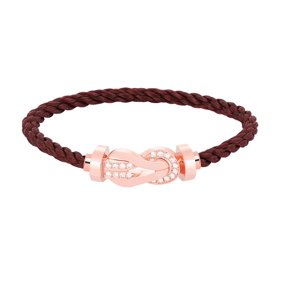 [Lucky Star]CHANCE LARGE 8 FIGURE BUCKLE HALF DIAMOND BRACELET ROSE GOLD