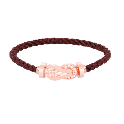 [Lucky Star]CHANCE LARGE 8 FIGURE BUCKLE HALF DIAMOND BRACELET ROSE GOLD