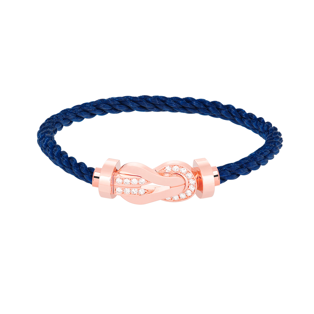[Lucky Star]CHANCE LARGE 8 FIGURE BUCKLE HALF DIAMOND BRACELET ROSE GOLD