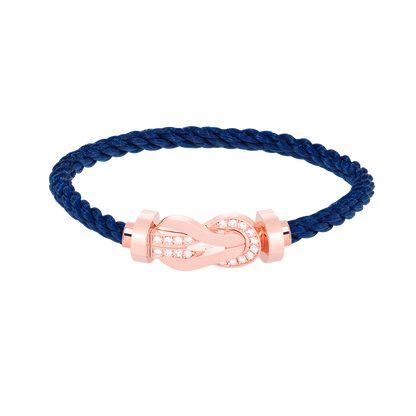 [Lucky Star]CHANCE LARGE 8 FIGURE BUCKLE HALF DIAMOND BRACELET ROSE GOLD