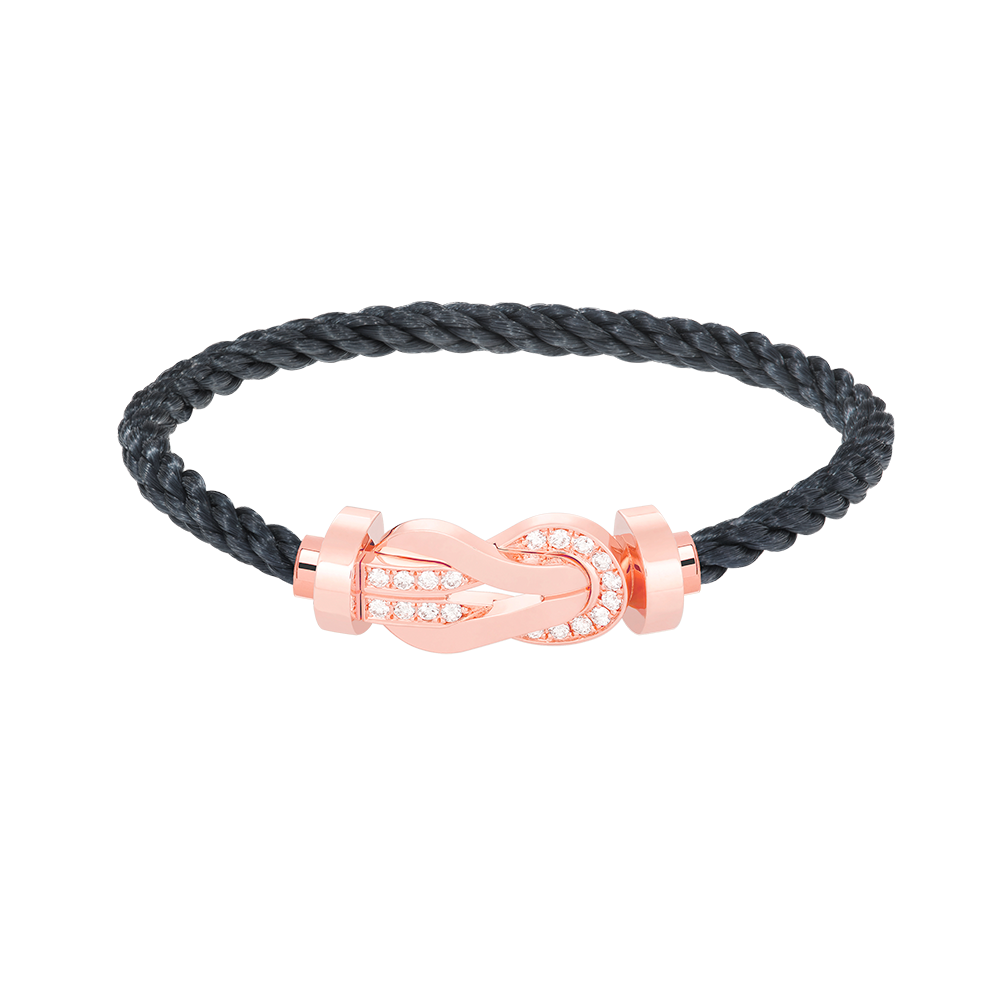 [Lucky Star]CHANCE LARGE 8 FIGURE BUCKLE HALF DIAMOND BRACELET ROSE GOLD