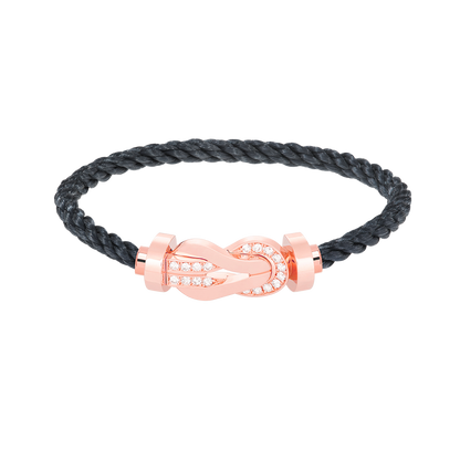 [Lucky Star]CHANCE LARGE 8 FIGURE BUCKLE HALF DIAMOND BRACELET ROSE GOLD