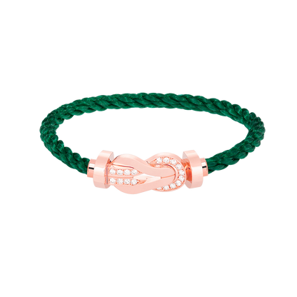 [Lucky Star]CHANCE LARGE 8 FIGURE BUCKLE HALF DIAMOND BRACELET ROSE GOLD