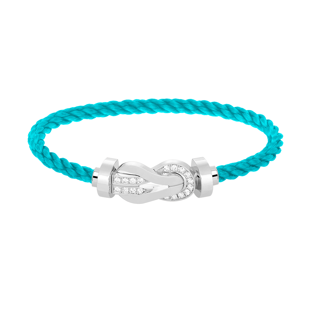 [Lucky Star]CHANCE LARGE 8 FIGURE BUCKLE HALF DIAMOND BRACELET SILVER