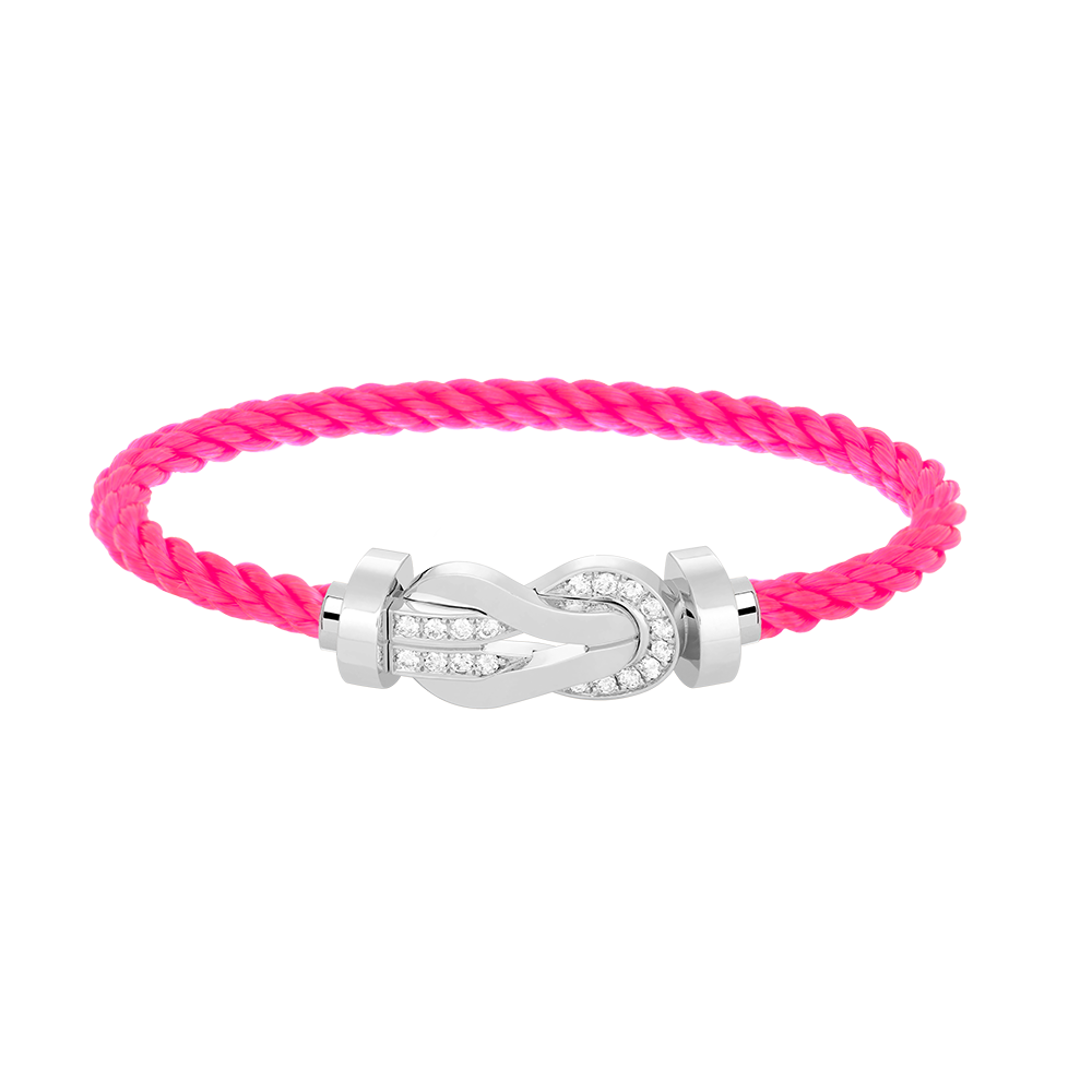 [Lucky Star]CHANCE LARGE 8 FIGURE BUCKLE HALF DIAMOND BRACELET SILVER