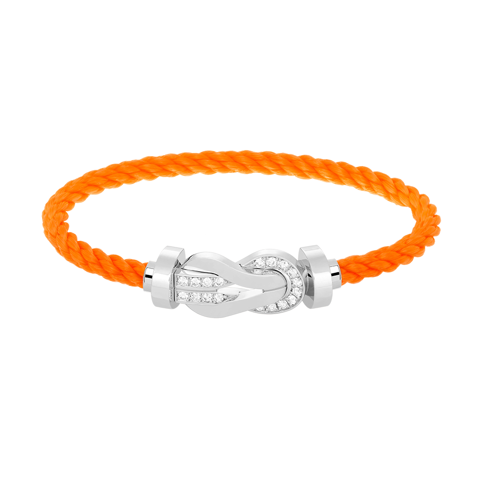[Lucky Star]CHANCE LARGE 8 FIGURE BUCKLE HALF DIAMOND BRACELET SILVER