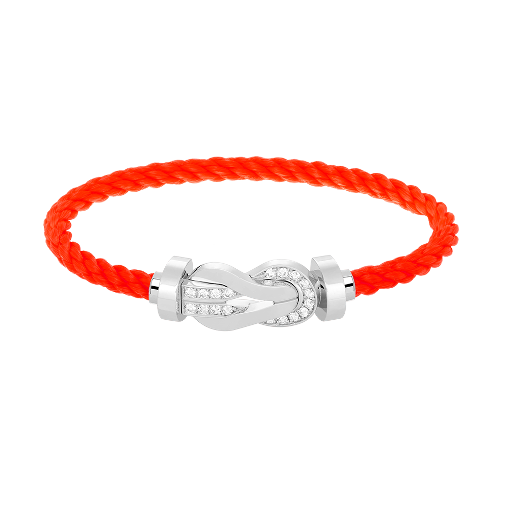 [Lucky Star]CHANCE LARGE 8 FIGURE BUCKLE HALF DIAMOND BRACELET SILVER