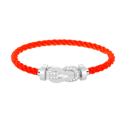 [Lucky Star]CHANCE LARGE 8 FIGURE BUCKLE HALF DIAMOND BRACELET SILVER