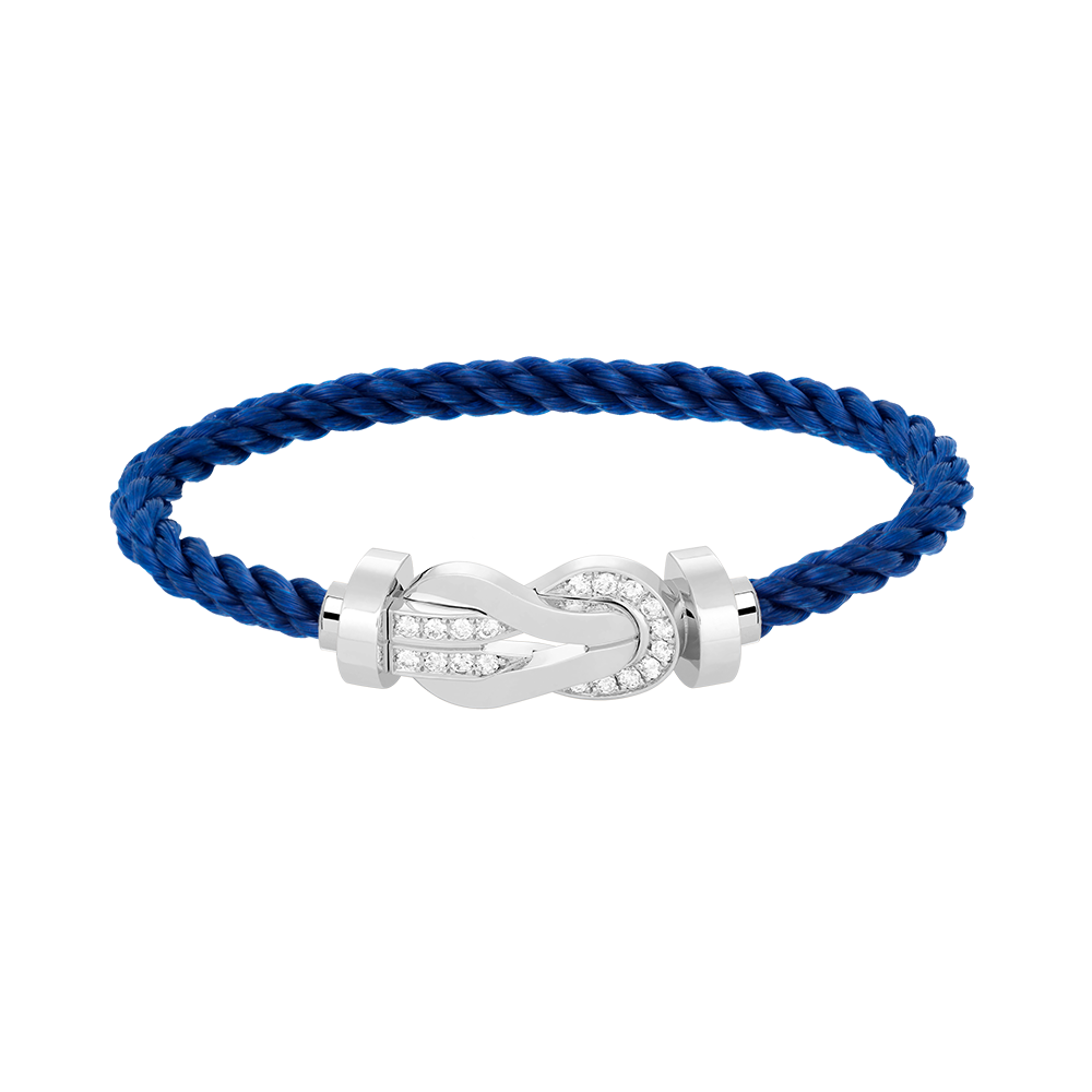[Lucky Star]CHANCE LARGE 8 FIGURE BUCKLE HALF DIAMOND BRACELET SILVER