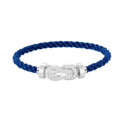 [Lucky Star]CHANCE LARGE 8 FIGURE BUCKLE HALF DIAMOND BRACELET SILVER