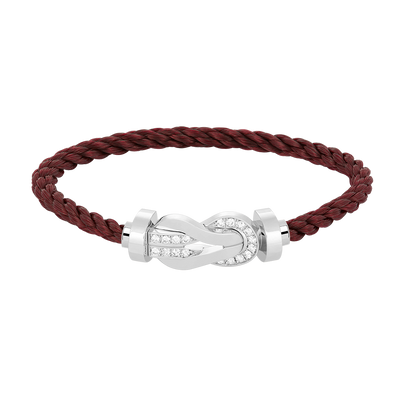 [Lucky Star]CHANCE LARGE 8 FIGURE BUCKLE HALF DIAMOND BRACELET SILVER