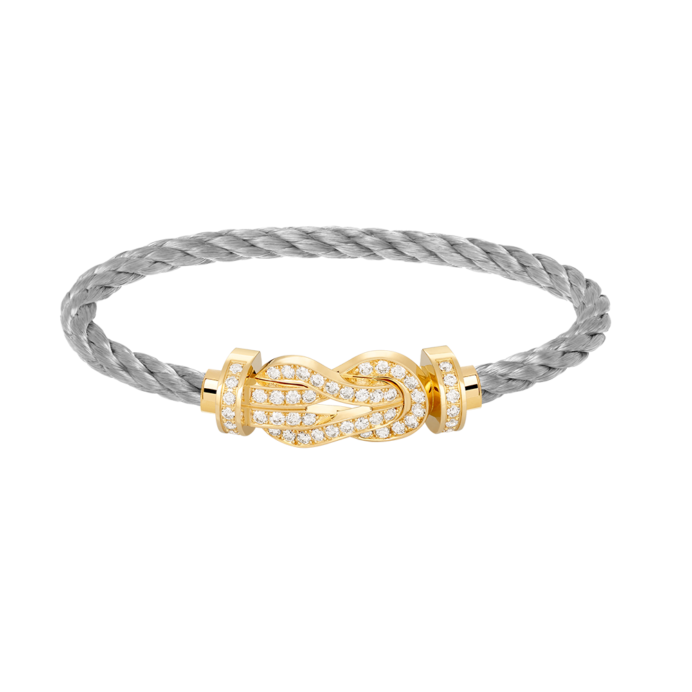 [Lucky Star]CHANCE LARGE 8 FIGURE BUCKLE FULLDIAMOND BRACELET GOLD