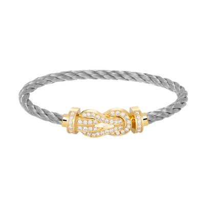 [Lucky Star]CHANCE LARGE 8 FIGURE BUCKLE FULLDIAMOND BRACELET GOLD