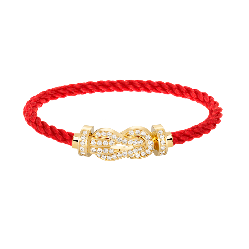 [Lucky Star]CHANCE LARGE 8 FIGURE BUCKLE FULLDIAMOND BRACELET GOLD