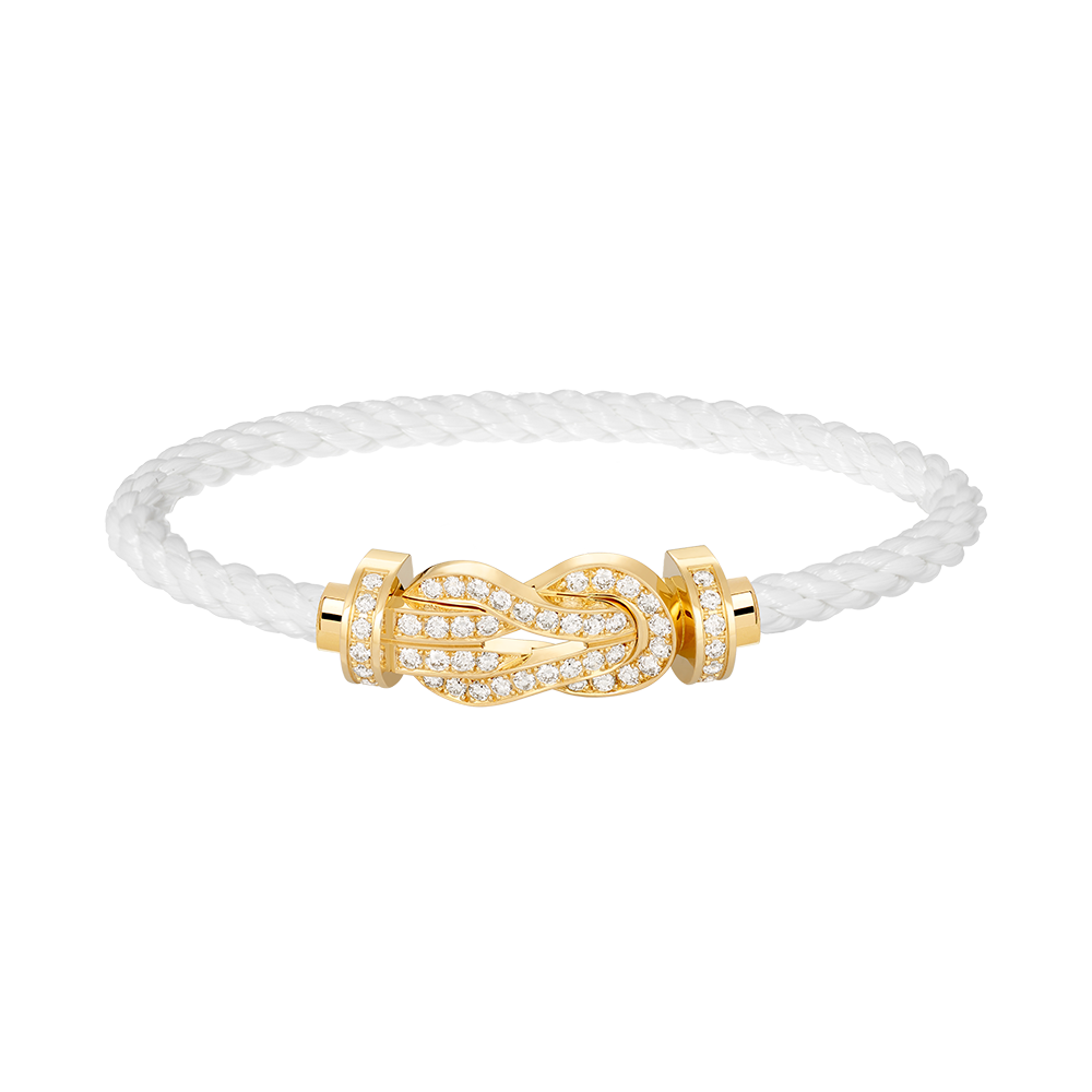 [Lucky Star]CHANCE LARGE 8 FIGURE BUCKLE FULLDIAMOND BRACELET GOLD