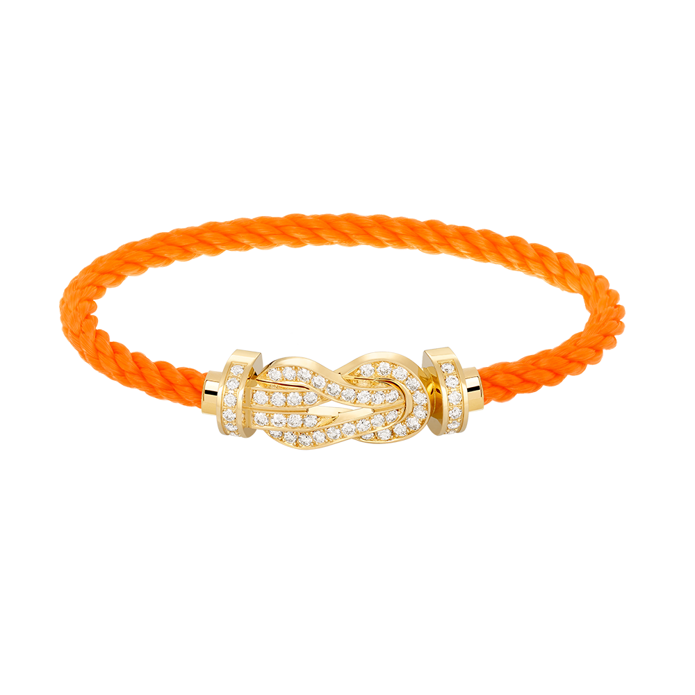 [Lucky Star]CHANCE LARGE 8 FIGURE BUCKLE FULLDIAMOND BRACELET GOLD