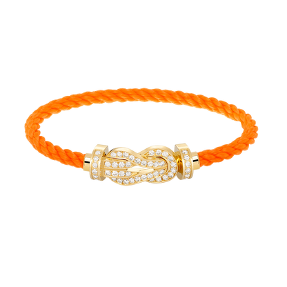 [Lucky Star]CHANCE LARGE 8 FIGURE BUCKLE FULLDIAMOND BRACELET GOLD