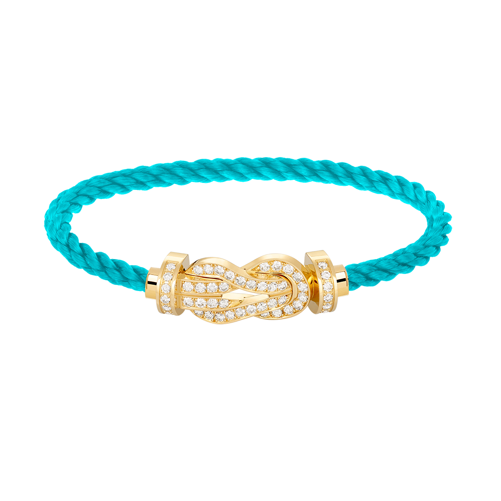 [Lucky Star]CHANCE LARGE 8 FIGURE BUCKLE FULLDIAMOND BRACELET GOLD