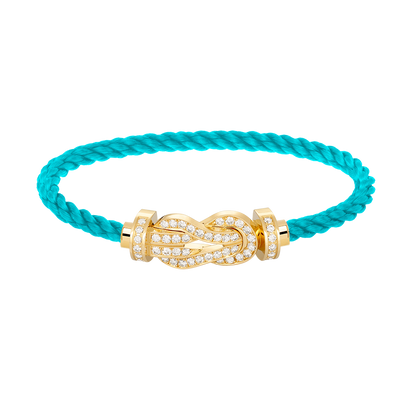 [Lucky Star]CHANCE LARGE 8 FIGURE BUCKLE FULLDIAMOND BRACELET GOLD
