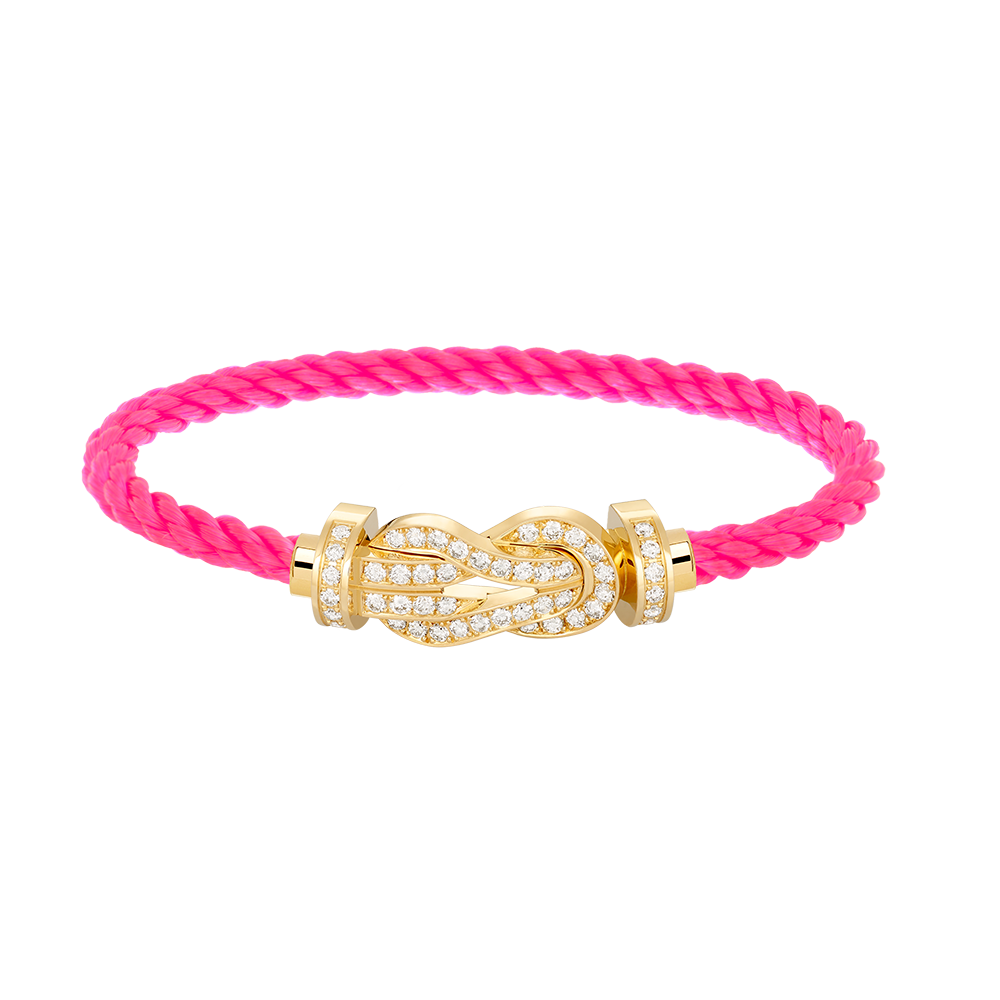 [Lucky Star]CHANCE LARGE 8 FIGURE BUCKLE FULLDIAMOND BRACELET GOLD