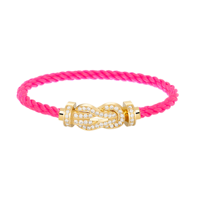 [Lucky Star]CHANCE LARGE 8 FIGURE BUCKLE FULLDIAMOND BRACELET GOLD