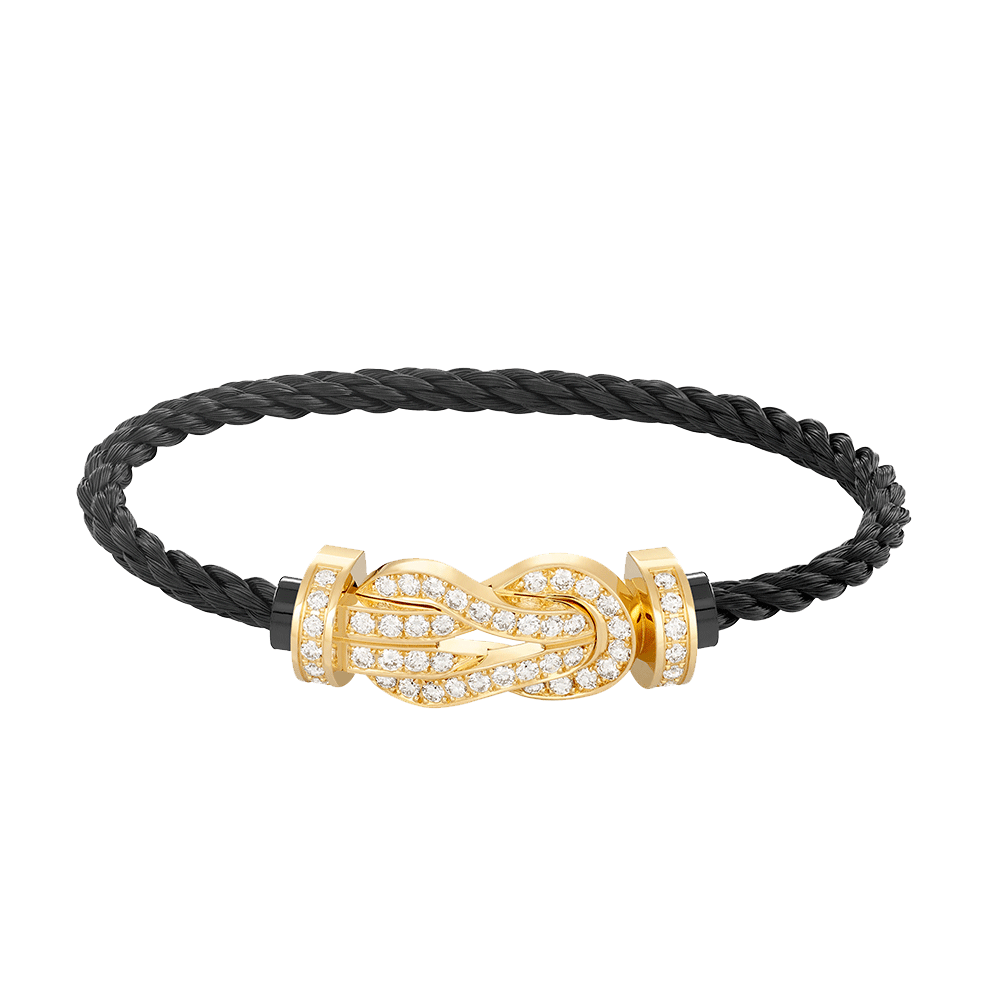 [Lucky Star]CHANCE LARGE 8 FIGURE BUCKLE FULLDIAMOND BRACELET GOLD