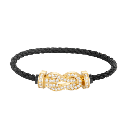 [Lucky Star]CHANCE LARGE 8 FIGURE BUCKLE FULLDIAMOND BRACELET GOLD