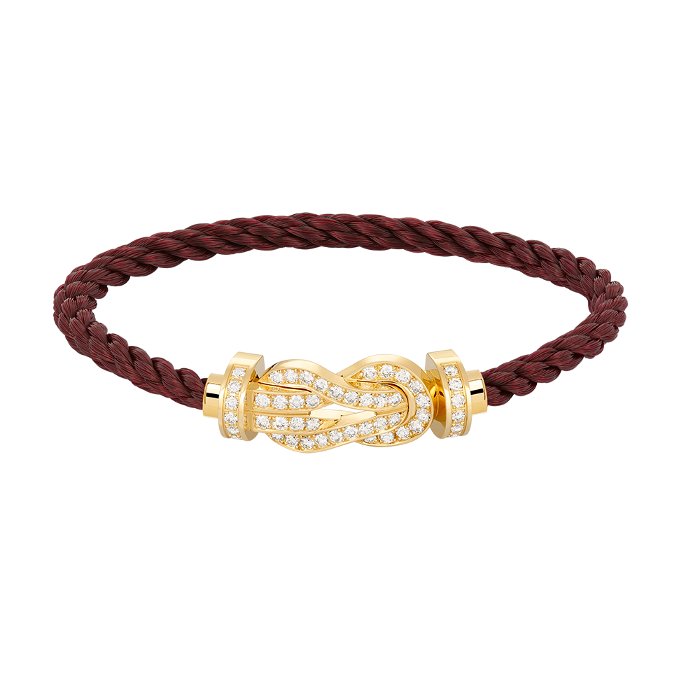 [Lucky Star]CHANCE LARGE 8 FIGURE BUCKLE FULLDIAMOND BRACELET GOLD