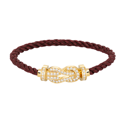 [Lucky Star]CHANCE LARGE 8 FIGURE BUCKLE FULLDIAMOND BRACELET GOLD