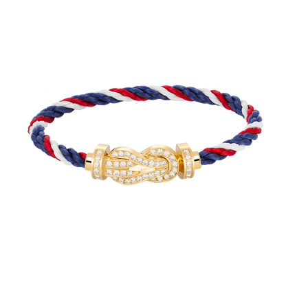 [Lucky Star]CHANCE LARGE 8 FIGURE BUCKLE FULLDIAMOND BRACELET GOLD