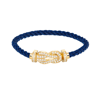 [Lucky Star]CHANCE LARGE 8 FIGURE BUCKLE FULLDIAMOND BRACELET GOLD